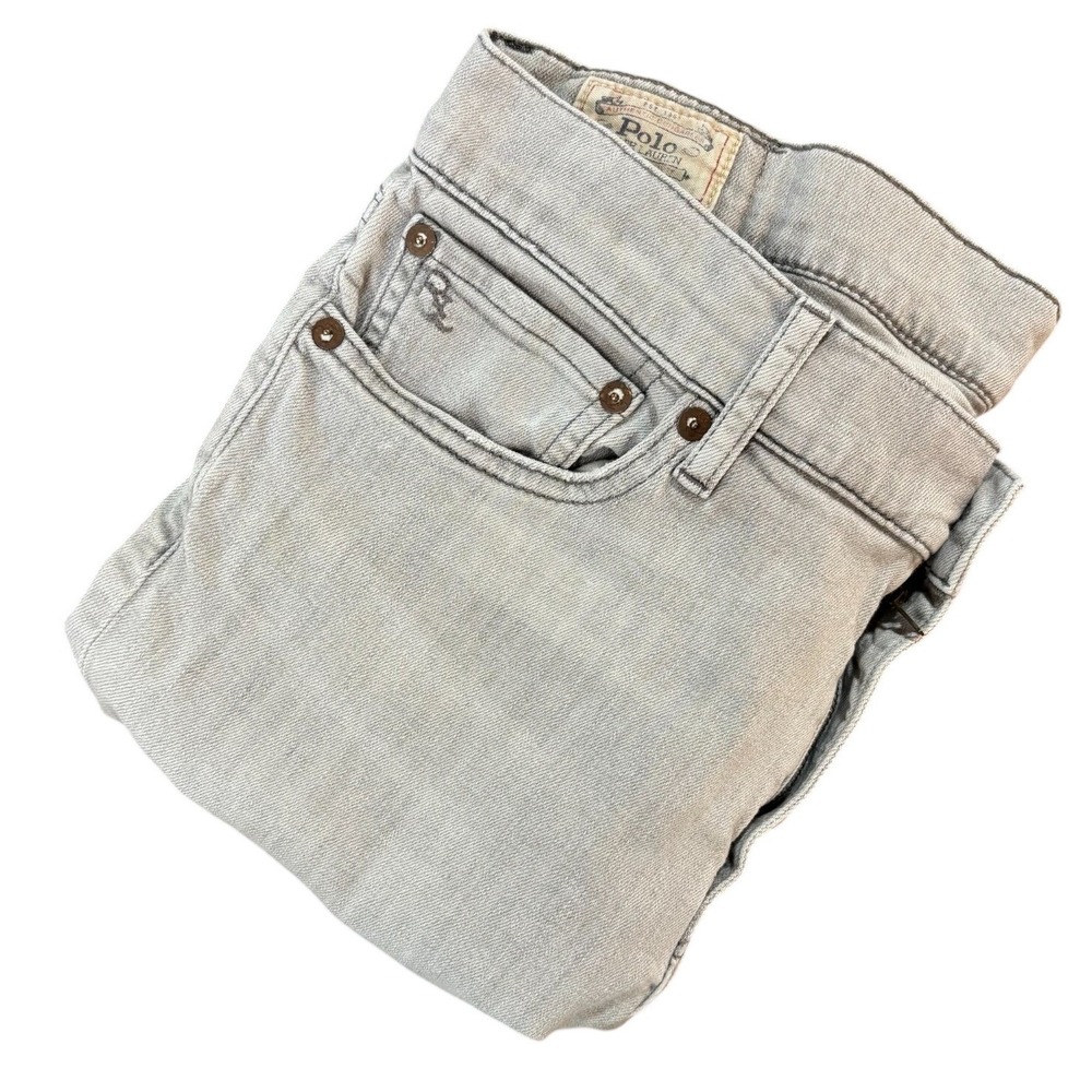 POLO RALPH LAUREN Tompkins Skinny Jeans‎ Womens 31 Light Wash Stretch Denim